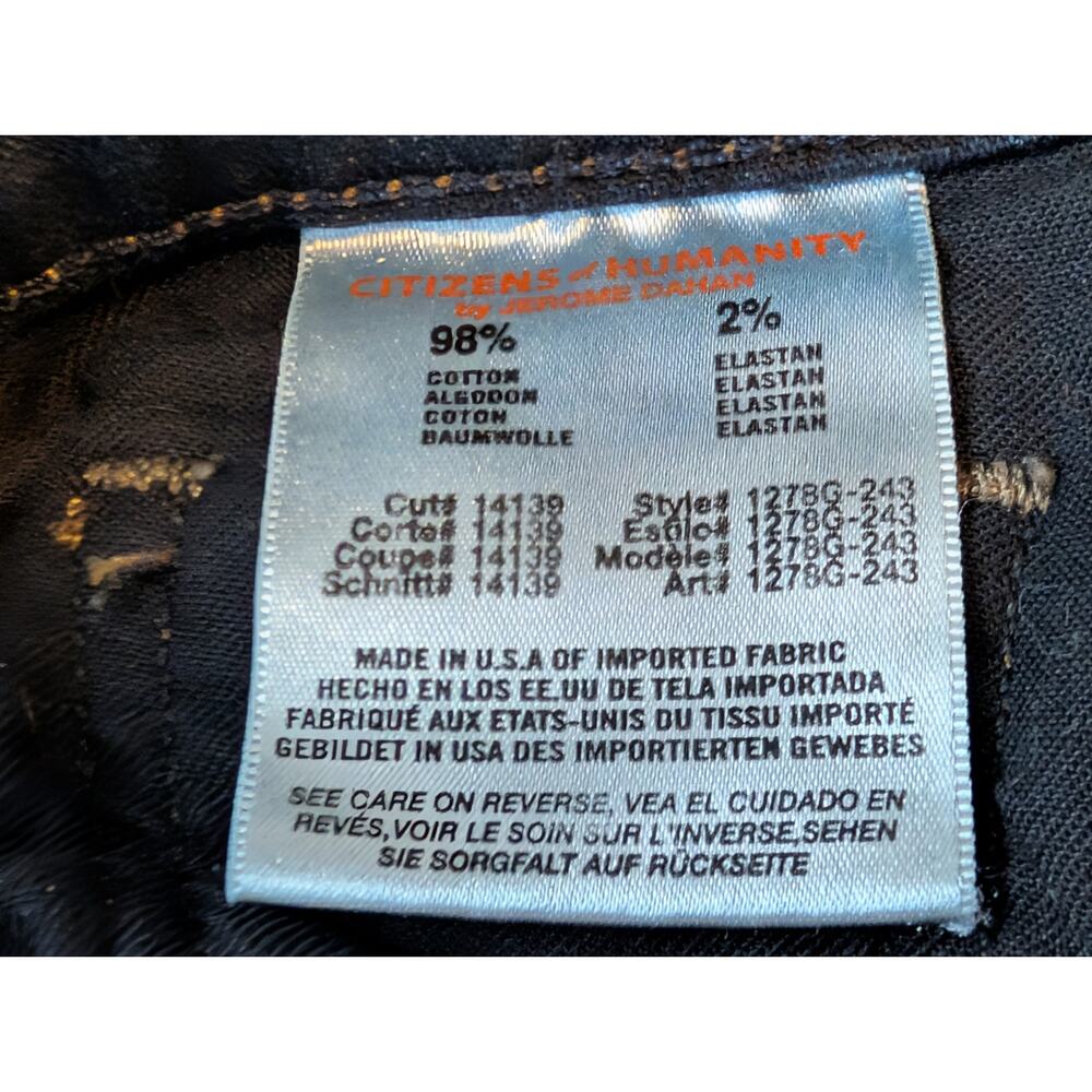 Citizens of Humanity Ava Low Rise Straight Leg Jeans - Dark Wash - Size 28 Y2K - Picture 13 of 16